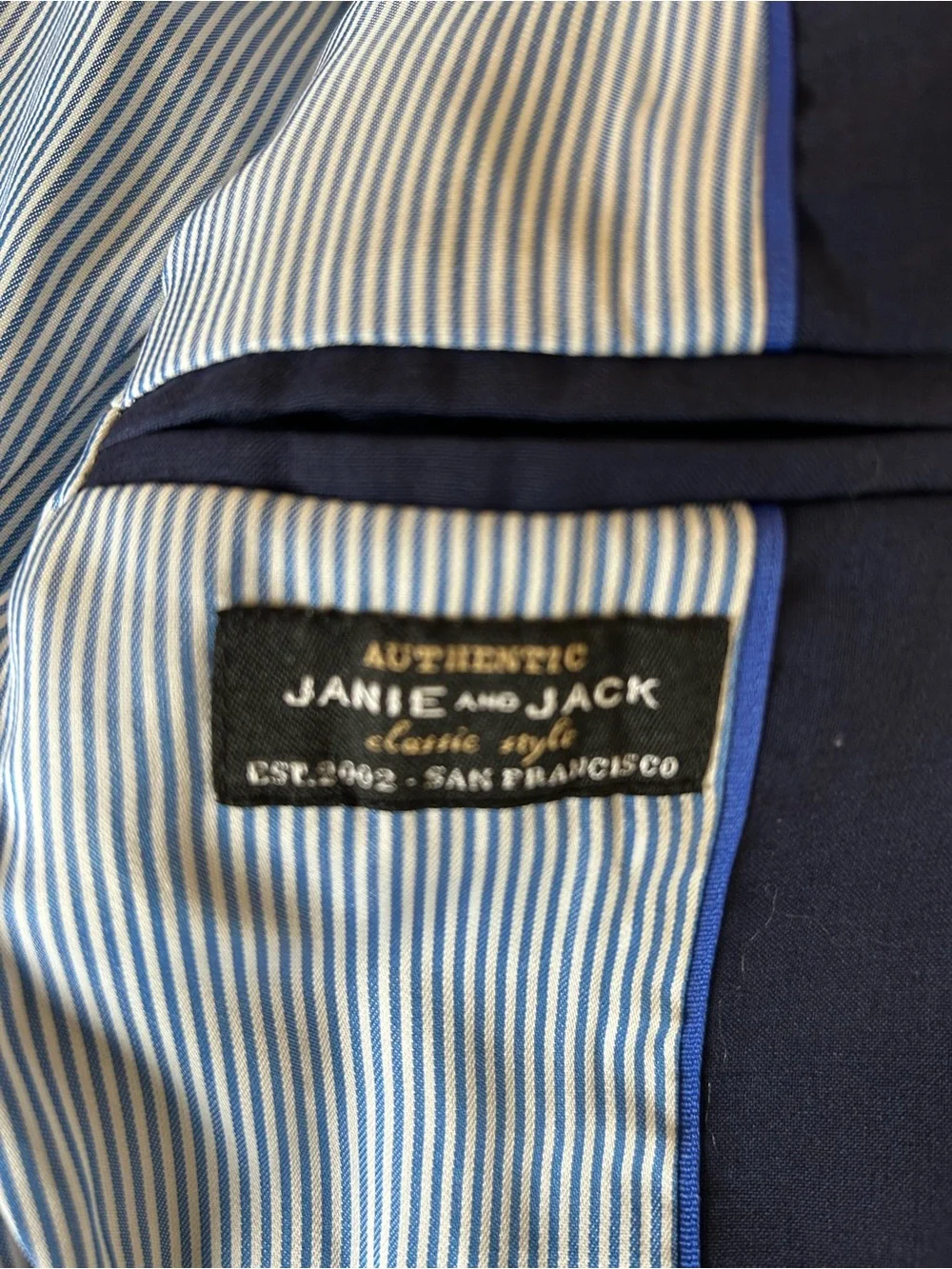 Janie and Jack Boys' Navy Wool Blazer
